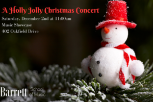 postcard for Christmas concert