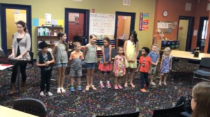 group of kids at a music summer camp