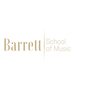 Barrett School of Music Logo in colors tan