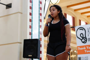 singer performs a solo